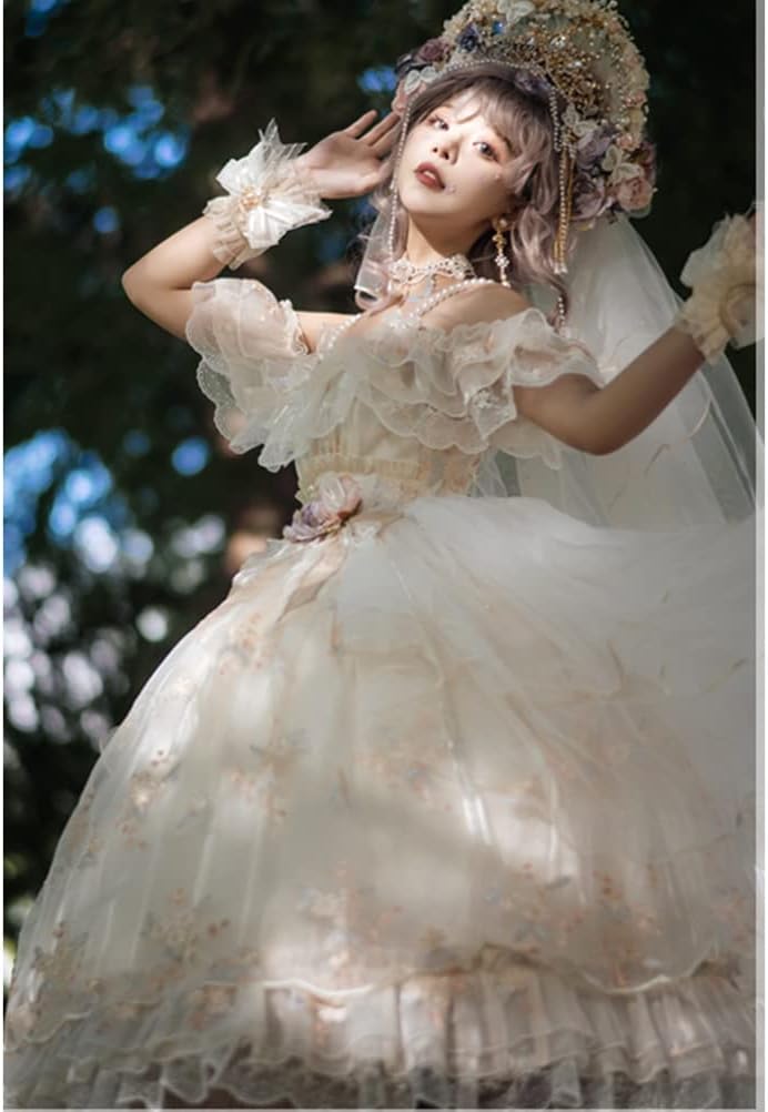 オリジナル 洋服 お姫風 ロリータ ワンピース 花嫁 ゴスロリ　L218＃ オリジナル 洋服 お姫風 ロリータ ワンピース 花嫁 ゴスロリ